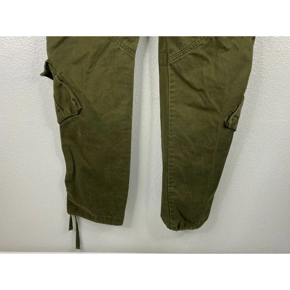 Matchstick Men 38 Military Cargo Pants Green Relaxed Outdoors Work Hiking
